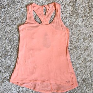 Super soft cross back Calia peach tank top